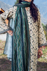 HUSK - Printed Unstitched Khaddar Suit (3 Piece) 3143